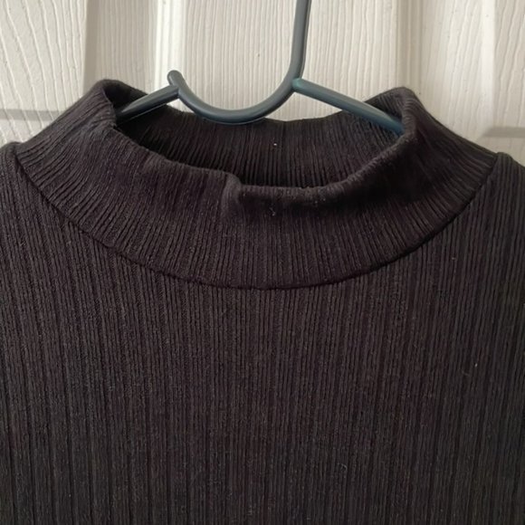 Zara High Neck Cropped Ribbed Top - Picture 3 of 4
